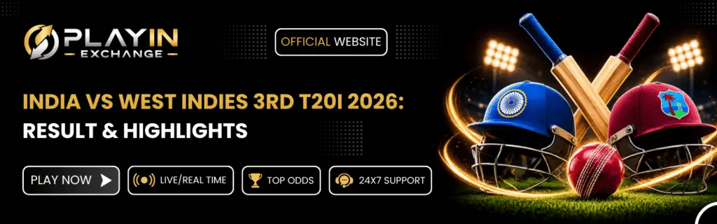 India vs West Indies 3rd T20I 2026