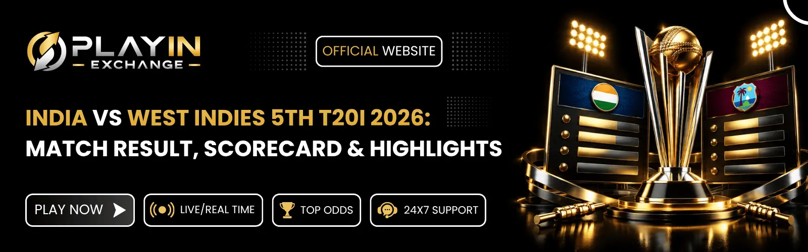 India vs West Indies 5th T20I 2026